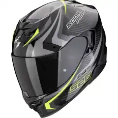 Scorpion MC-Hjelm EXO-520 Terra Svart/Sølv/Gul