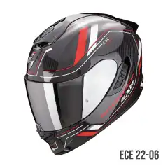 Scorpion MC-Hjelm EXO-1400 Carbon Air Mirage Rød