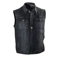 Bullfighter Denim Vest Svart